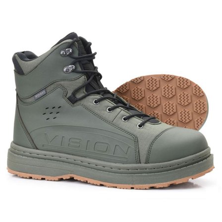 Vision Koski Green Wading Shoes 2.0 Rubber Sole - 8/41
