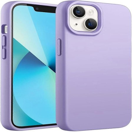 Silikone Cover Kompatibelt med iPhone 13 6.1-tommer, Silkeblødt Beskyttende Cover, Stødsikkert Cover med Mikrofiberforing