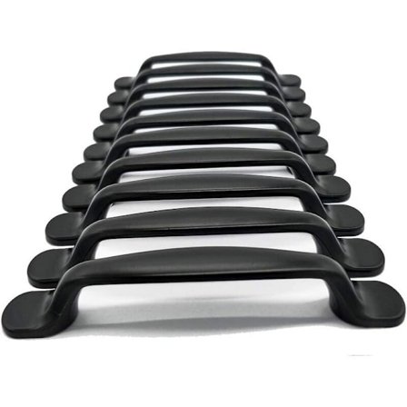 20x Håndtag Køkkenskab Skab Skuffe Møbel Møbelskuffe Forvent 96mm, Sort Aluminium-XF36-