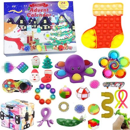 Julkalender med Blind Box - Barnens Avkopplande Leksaker, Knyck-Kul, Julgåva i Blind Box