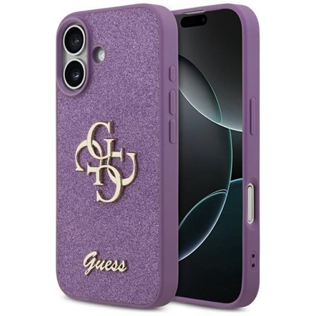 Guess Fast Glitter Big 4G fodral för iPhone 17 - lila
