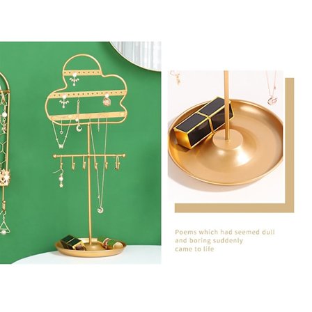 2023 Ny Opgraderet Metallisk Vedhæng Smykkestativ Øreringe Opbevaring Skyform Til Pigeværelse