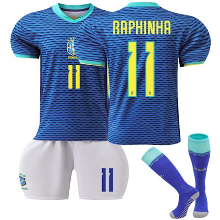 2024 UEFA Brasil Bortefotballdrakt Uniform Lagtreningstrøyer #11 Raphinha