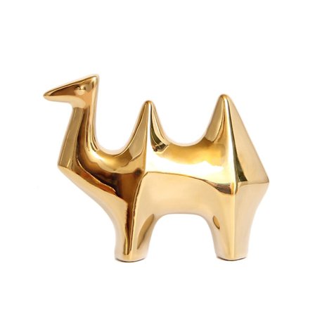 Små dyrestatuer Hjemmeindretning Moderne stil Guld Dekorative ornamenter til stue, soveværelse, kontorbord, skabe