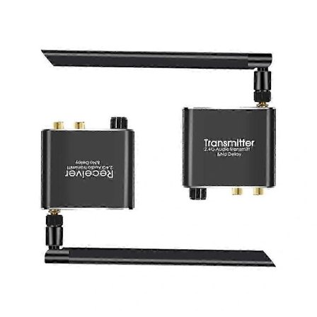 50M 2.4G Trådløs Lyd Musik Sender og Modtager med 3.5mm R/L RCA Trådløs Lydadapter til
