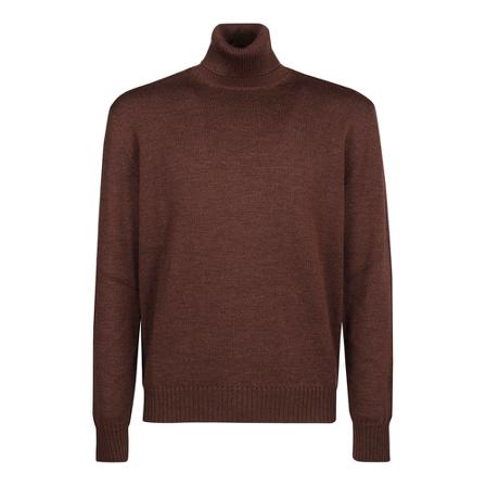 Ballantyne Turtleneck brun, Herr Stickade tröjor, Herr, Storlek: L