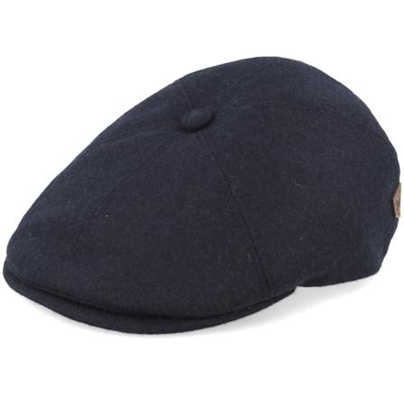MJM Hats - Zwart flatcap Cap - Rebel 32 Organic Wool/Cashmere Black Flat Cap @ Hatstore