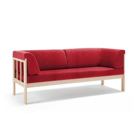 3-Sitzer-Sofa KIM, Medley-Stoff, rot