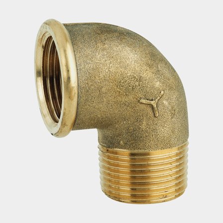Pipe Elbow Maestrini 90° Elbow Male/Female, brass, 90° angled, 1" G (BSP) (female) to 1" G (BSP) (male)