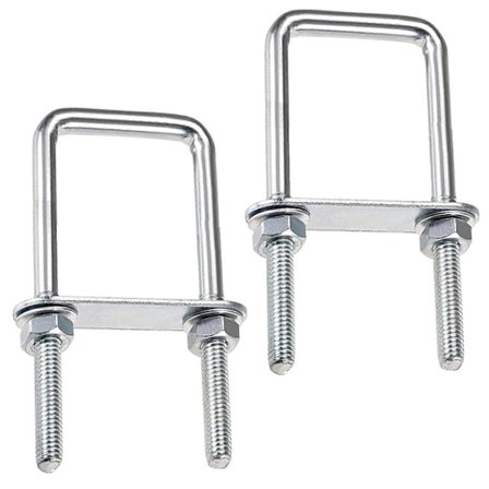 U-Bult Fyrkantig U-Bult, 60x120mm Rostfri Stål U-Bult, M8 U-Bult med Mutterramplatta och Bricka, (60 x 120 mm)