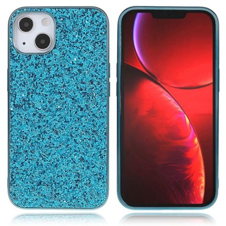 Glitter iPhone 13 Mini skal - Blå