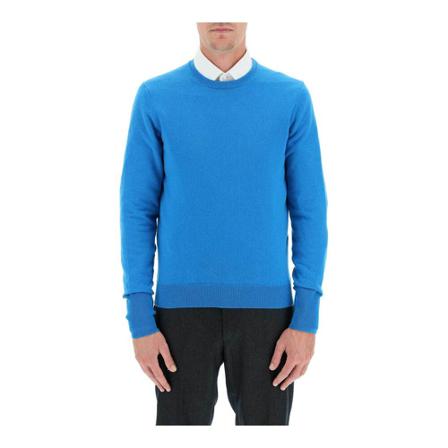 Drumohr Round-neck Strik Blå, Herre Strik