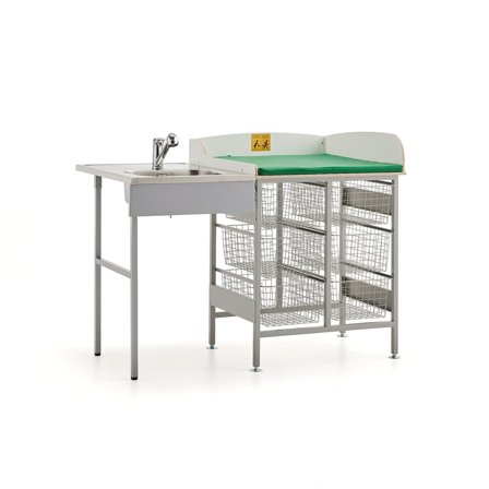 Puslebord med opbevaring NEIL, uden vask, 1400x800 mm