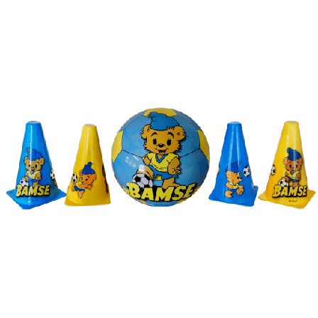 Bamse - Bamse Fotbolls Kit Med Koner - Litenleker