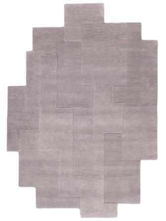 Geometrisk Sky Matta - Ljuslila 200X300 Ull, Modern Stil