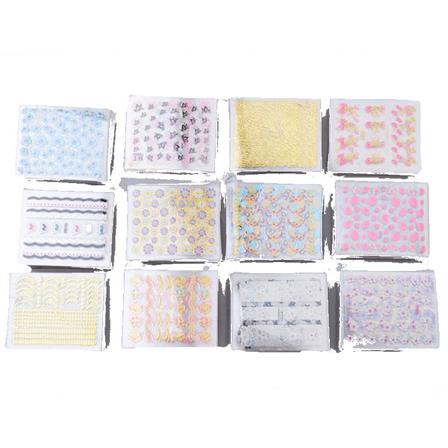 Nagelstickers 3d I Olika Design 4 Ark