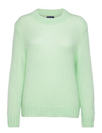 D1. Mohair Solid C-Neck Pullover Grønn GANT