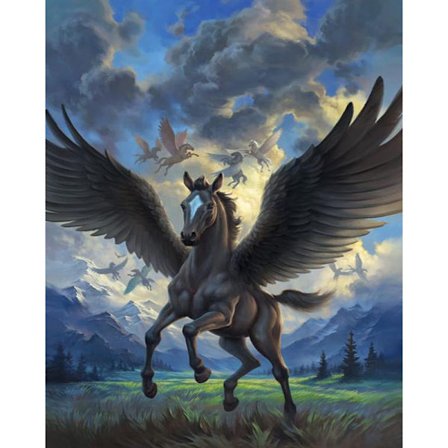 30 x 40 cm, Pegasus Diamond Painting Diamond Broderi Maleri