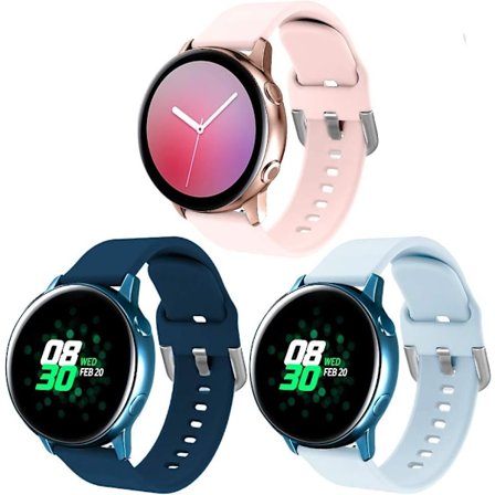 Silikonarmband Kompatibelt med Samsung Galaxy Watch 3 41mm Armband / Active Armband 40mm / Active 2 Armband / Galaxy Watch 42mm Armband, Kvinnor Män 