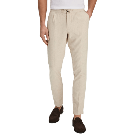 John Henric Linen Blend Trousers (marquise) Byxor Herr Beige 60