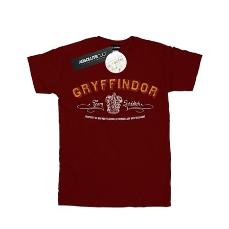 Harry Potter Dam/Kvinnor Gryffindor Team Quidditch Bomull Boyfriend T-shirt