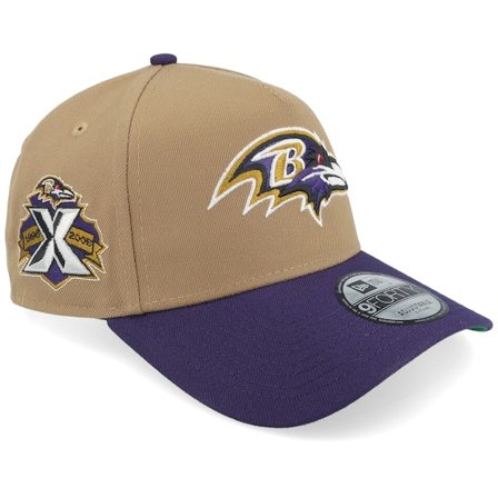 New Era - Beis adjustable Gorra - Hatstore Exclusive x Baltimore Ravens 9FORTY Khaki/Purple 10th Anniversary A-Frame Adjsutable @ Hatstore