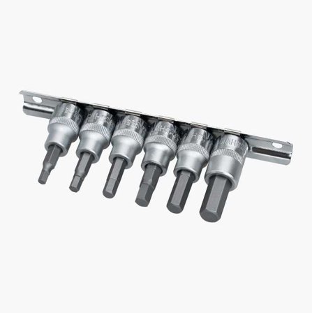 Bitshylssats 3/8" insex lång 6 st - Biltema