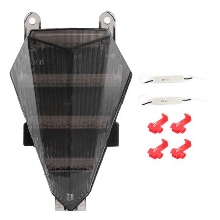 Motorcykel LED-baglygte med blinklys Smoky Lens Passer til Yamaha YZF R6 2006-2016
