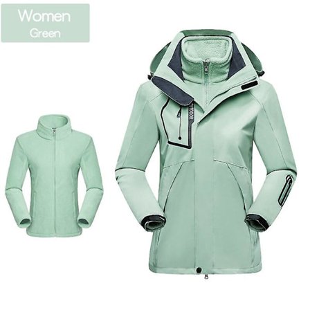 Naisten hiihtovaatteet talvella lämmin set Tuulenpitävä, vedenpitävä 3 in 1 -takki