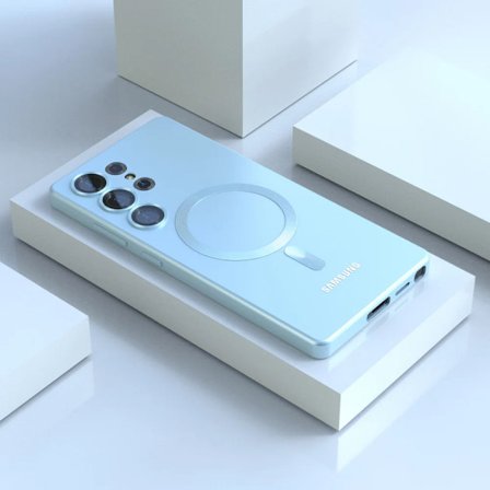 För Samsung Galaxy S25 Ultra Magsafe Skal S24 Ultra S23 Plus S22 S21 FE S24FE Mjukt Silikon Telefonskal