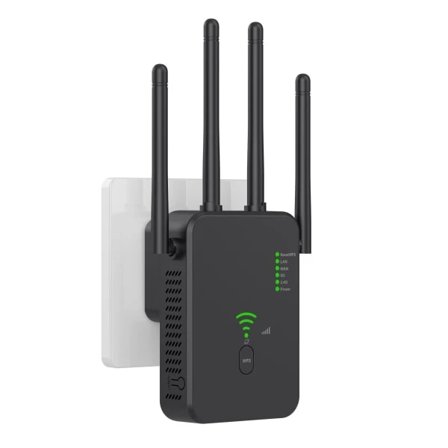WiFi-toistin 1200 Mbps, WiFi-signaalivahvistin Dual Band 2,4 GHz ja 5 GHz WiFi-verkon laajennin pitkällä kantamalla