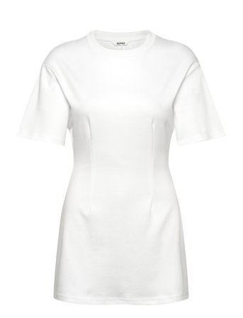 Monki Structured Mini T-Shirt Dress - White - XXS