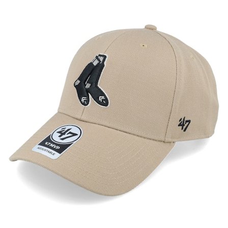 47 Brand - Beis adjustable Gorra - Boston Red Sox Cooperstown Mvp Khaki Adjustable @ Hatstore