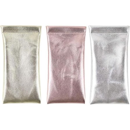 (Silver Rose Gold) 3 st glasögonfodral vattentäta