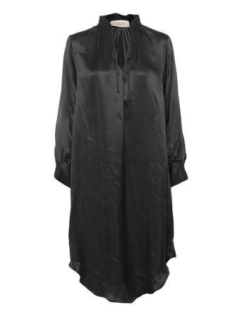 Cloudy Dress Cupro Black A Part Of The Art