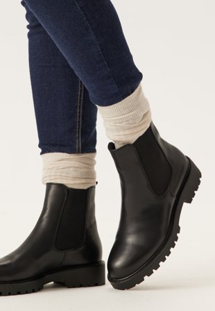 Vagabond Shoemakers - Kenova Chunky Leather Boots - Black - Kläder - - Bubbleroom
