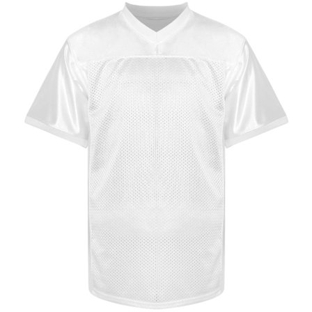 Blank Fotballtrøye Mesh Athletic Fotballskjorte Trening Sports Uniform SportsT-Shirt Fans Gaver for Menn Kvinner Ungdom (Hvit,L)