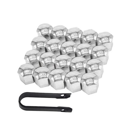 20stk Hjulnavbolter Cap Bil Hjulmutter SØLV