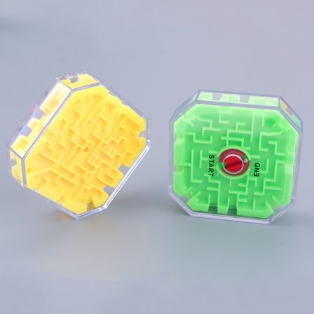 Tilfældig Farve Puslespil Tidlig Pædagogisk Legetøj Børn Transparent 3D Perler Labyrint Terning Legetøj Børnegave