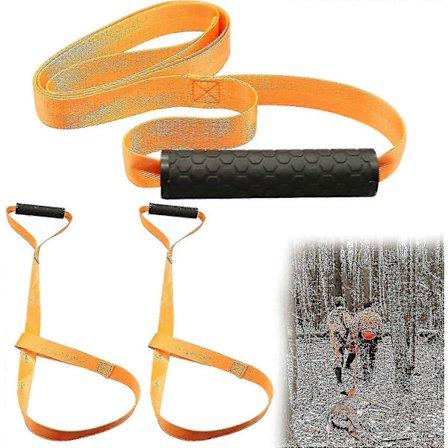 3 stk. Hjortetrekk Tau med Sklisikkert Håndtak, Kraftig Hjortetrekk Stropp Jakt Trekke Tau, Sterk Bæreevne