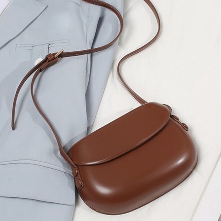 Kvinnor Crossbody Bag Flap Handväska BRUN