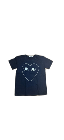 Mörkblå Comme des Garçons Play t-shirt
