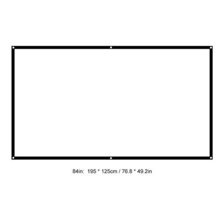 60-100 tommer 16:9 HD Projektorskærm Film 3D Bærbar Filmskærm