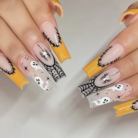 Halloween tekokynnet Pumpkin Nails A1-01-19 A1-01-19