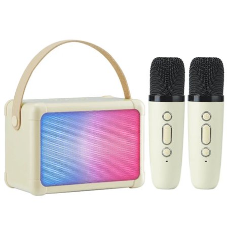 Bärbar Bluetooth Högtalare Set Hem Karaoke Maskiner med Mikrofon Kompakt Handhållen Karaoke Mic Bluetooth Högtalare