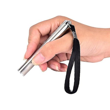 Batteri LED Ficklampa Kraftfull Mini Led Torch Pen Design Metall