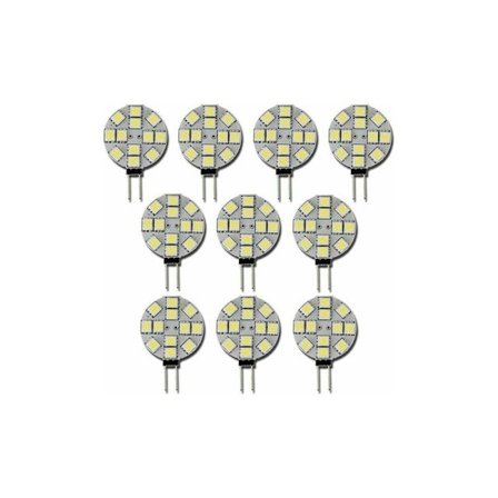 10x G4 LED-lampa DC 12V Ej dimbar Vit 6000K Ljuskälla Ersättning 20W Halogenlampa för Kök Husbil Van RV Trailer Båt