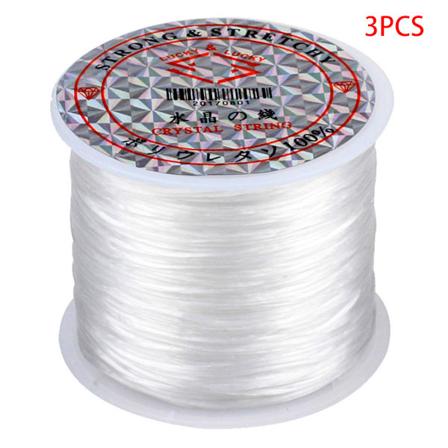 3 stk 60m/rulle Elastisk perletråd Smykker DIY perletråd 3pcs