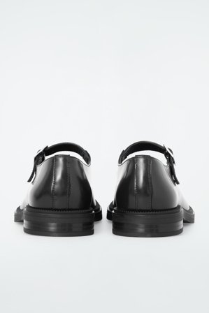 COS Women's Chunky Leather Mary Jane Shoes in Black
