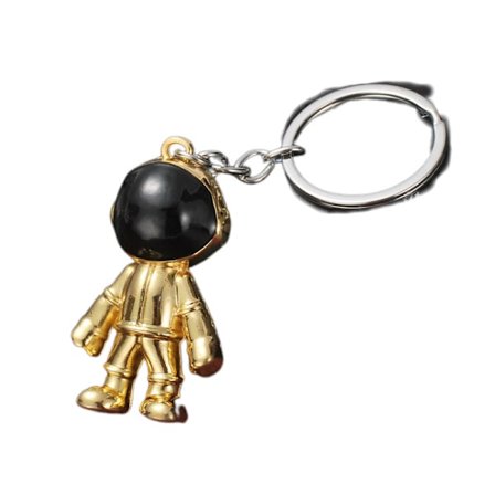 Astronaut guld kreativ astronaut nyckelring enkel personlighet rymdman hänge bil nyckelring ring